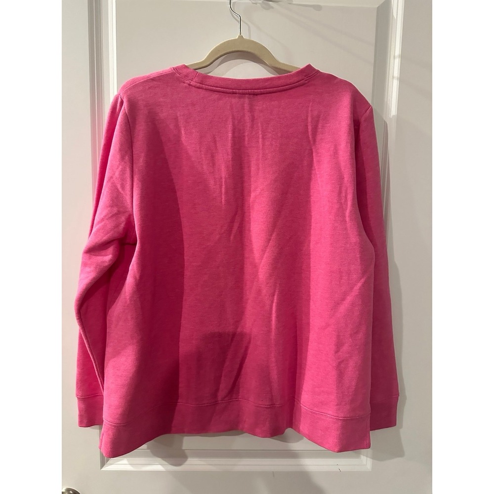 NEW Talbots Pink Pullover Sweatshirt Crewneck size PXL - Picture 6 of 6